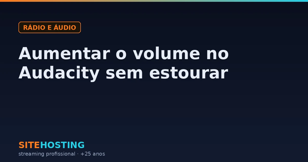 Janela Amplificar do Audacity sobre uma onda de áudio baixa, com a caixa Permitir clipping desmarcada