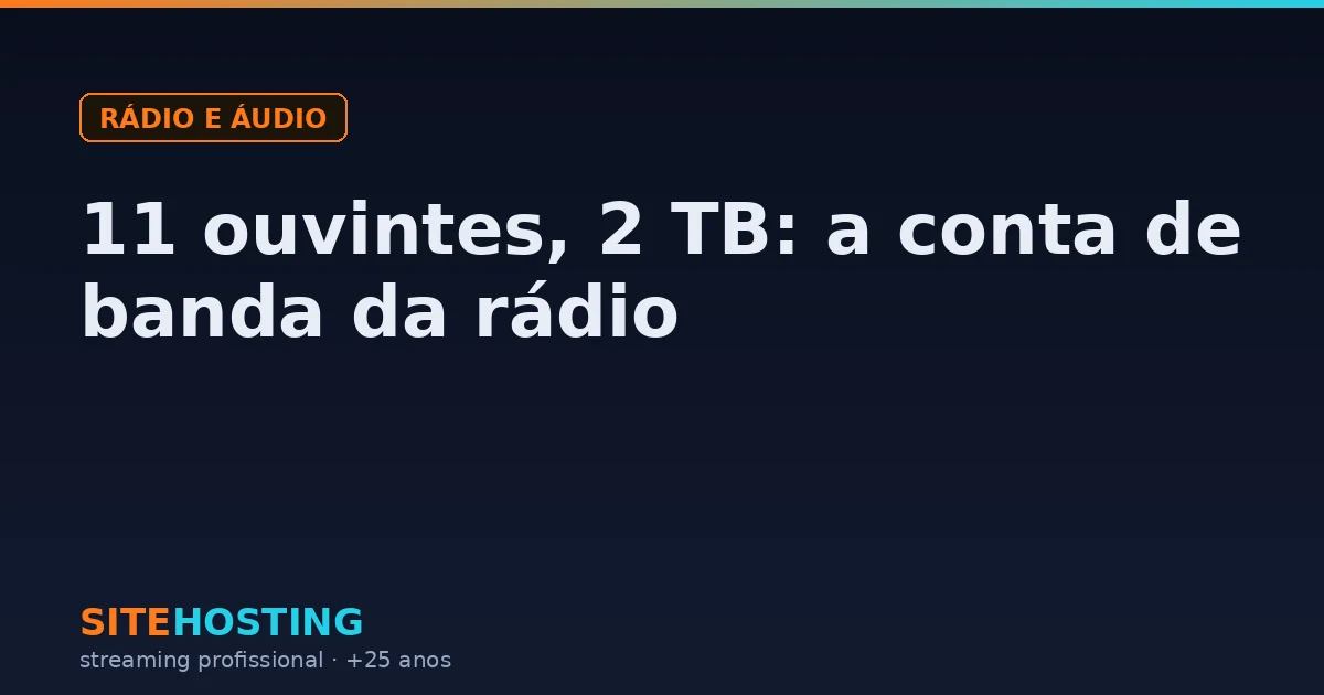 Capa do artigo 11 ouvintes, 2 TB: a conta de banda da rádio, na categoria Rádio e áudio