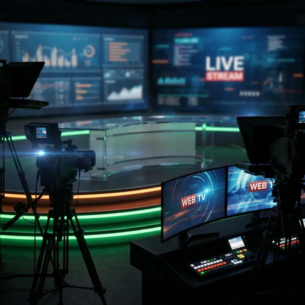 Streaming para Web TV - Estúdio de Broadcast - streaming para web tv