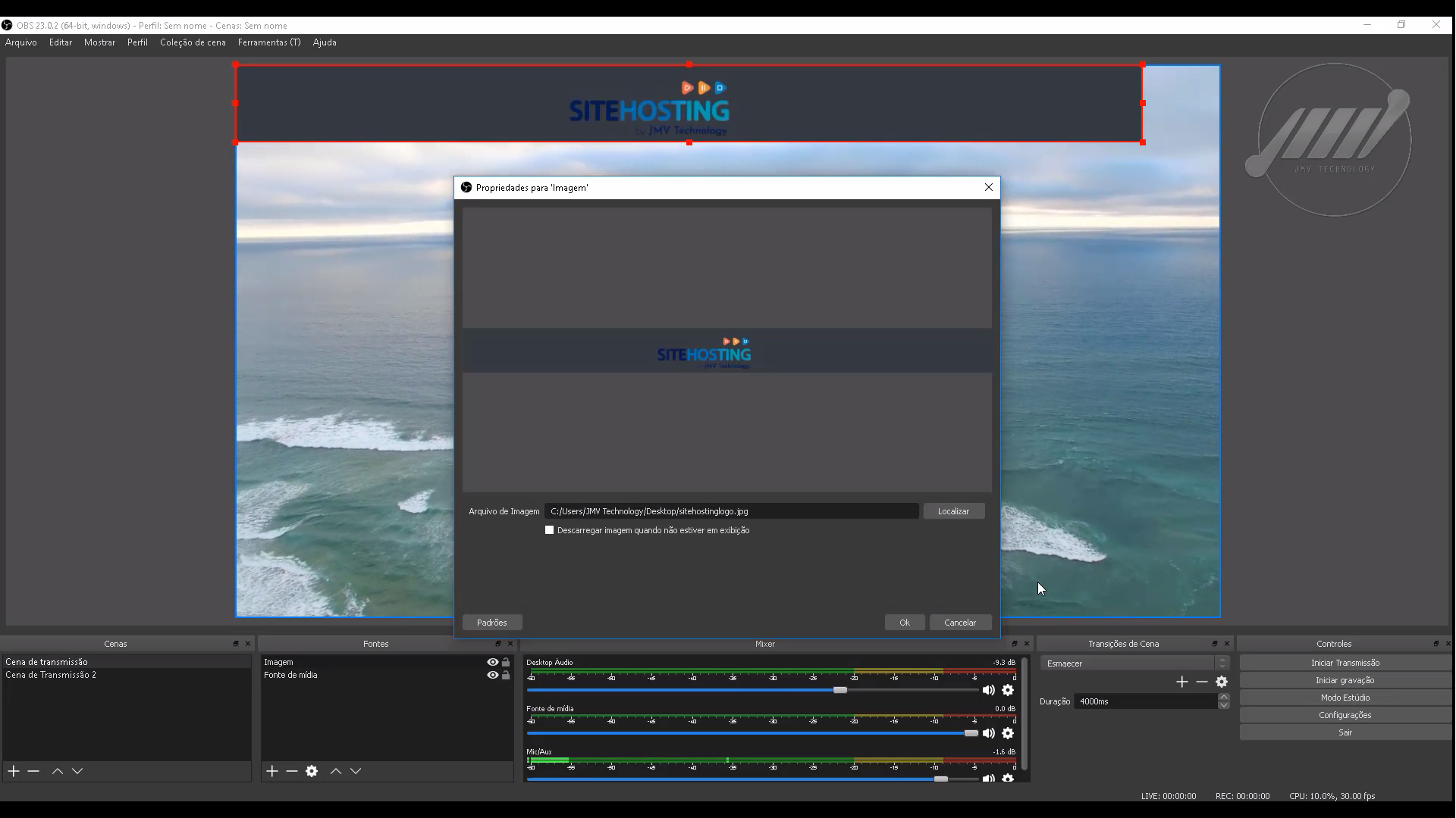 Como configurar cenas e fontes no OBS Studio